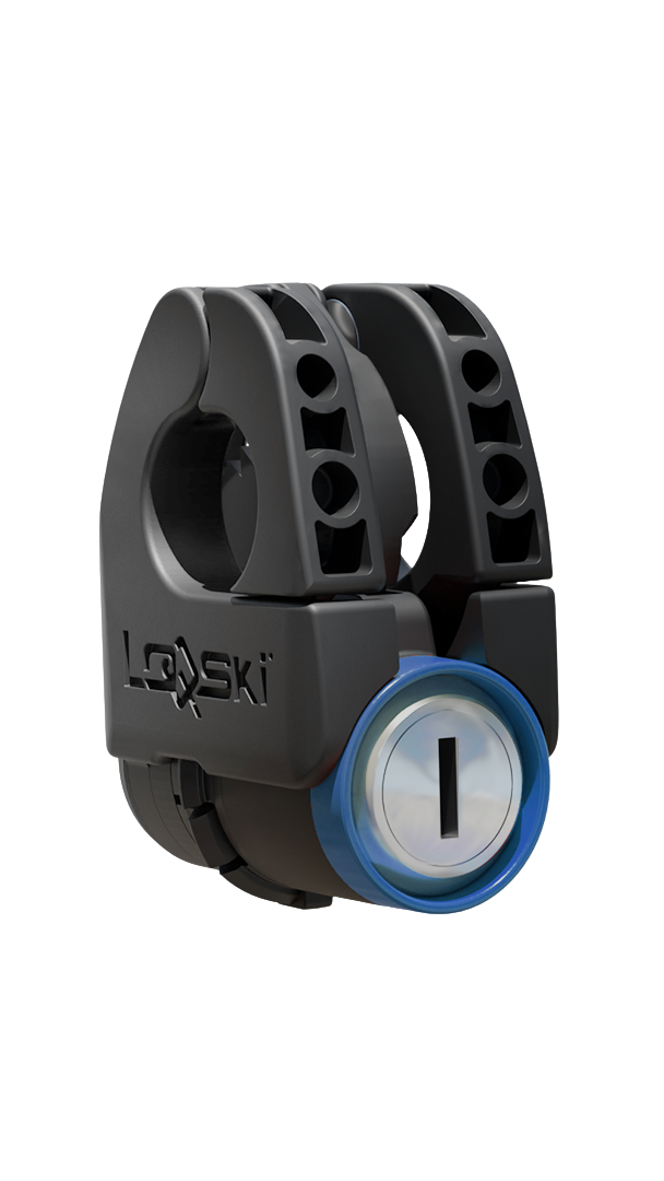 Loqski lås for ski & staver – Electric Blue