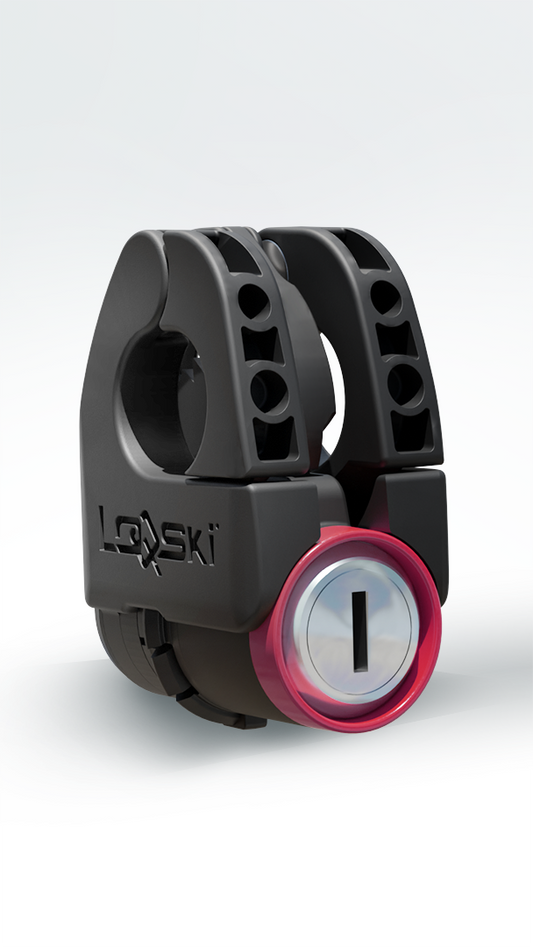 Loqski lås for ski & staver – Hot Pink