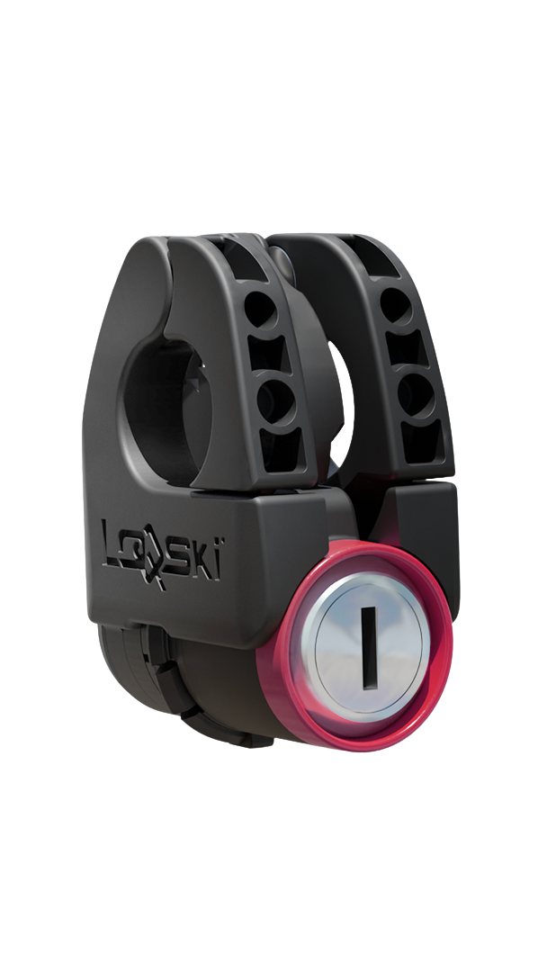 Loqski lås for ski & staver – Hot Pink