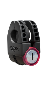 Loqski lås for ski & staver – Hot Pink