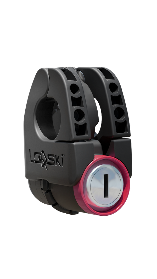 Loqski lås for ski & staver – Hot Pink