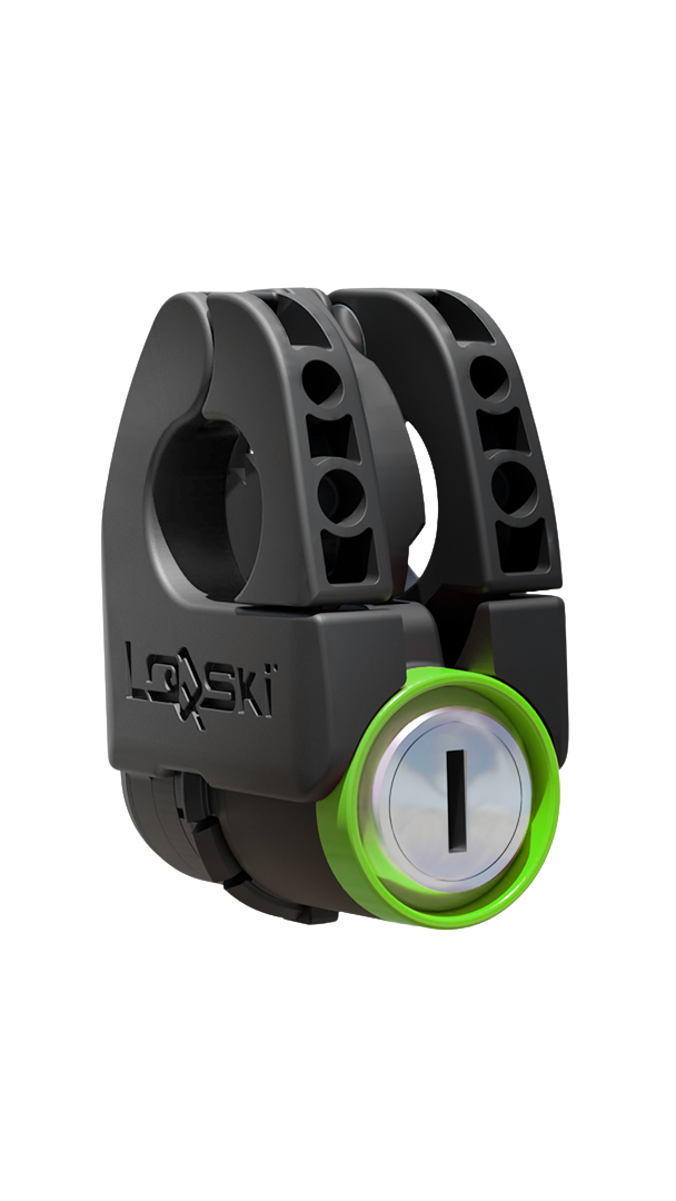 Loqski lås for ski & staver – Lime Burst Green