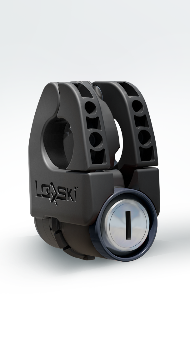 Loqski lås for ski & staver – Onyx Black