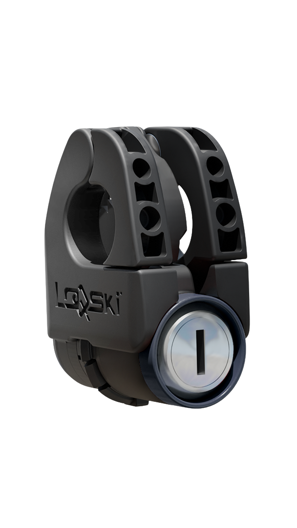 Loqski lås for ski & staver – Onyx Black