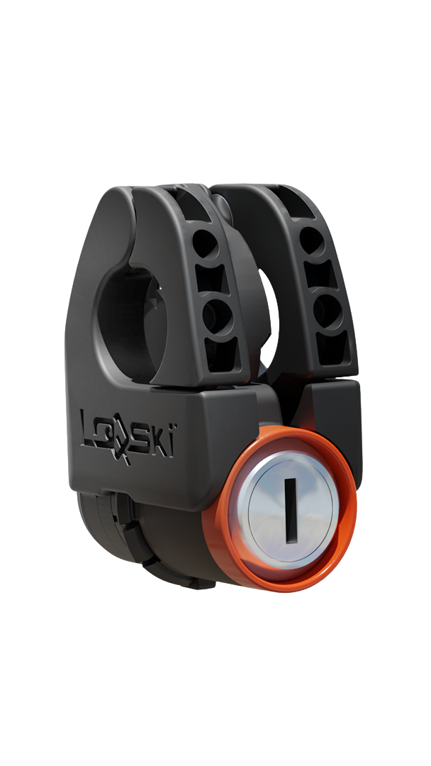 Loqski lås for ski & staver – Sunfire Orange